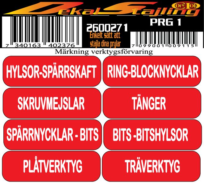 Huvudbild Märkning verktygsförvaring